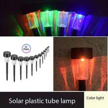 1/12 piezas Luces solares de camino para exteriores, luces de jardín y paisaje alimentadas con energía solar para caminos, céspedes, patios, senderos, decoración de pasillos