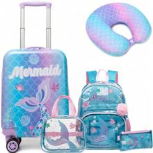 5PCS Carry On Luggage With Wheels Hardside Luggage Set -School Bag New Suitcase Travel Suitcase Suitcases Suit Case Travel Luggage Suitcase Set