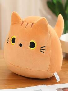 1 pieza Almohada decorativa adorable y linda en forma de gato, cojín de peluche de gato negro, muñeco de peluche de gatito, regalo de decoración del hogar para amigos
