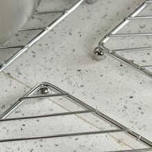 Stainless Steel Tripod, Rectangular Cooling Rack, For Cooking And Baking Table Tray Tray Tray Tray Pot Mat Cooking Rack, Suitable For Kitchen And Table, Cake Pan (Silver) - Multicolor - View 4