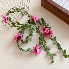 Grüner Blumendraht Stirnband mit Gänseblümchen Blumen Muster, Braut Haarschmuck aus synthetischen Fasern, Frühling/Sommer