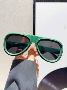 1pc Classic Travel Frame Candy Colored Y2K Retro Street Fashion Fashion Glasses, Vacation For Summer Beach Vacation,Outdoor,Travel