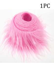 Tira de tela de piel de felpa artificial - Pelo rizado recortado previamente para barbas de gnomos, disfraces de cosplay y decoraciones, para decorar el dobladillo de faldas, material de ribete de piel artificial