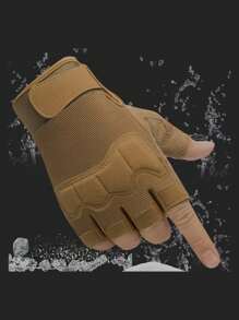 Fingerless Tactical Gloves, Knuckle Protection, Breathable And Lightweight Outdoor Military Gloves, Suitable For Shooting, Hunting, Motorcycle Riding, Mountaineering, Men And Women Sports, Cycling, Fitness, Outdoor Activities, Fishing Half-Finger Gloves, Non-Slip, Wear-Resistant And Comfortable For Multiple Scenes