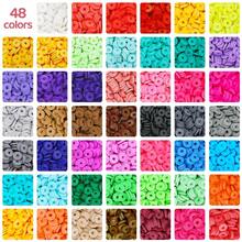 48 Colors 6mm Soft Clay Seed Beads DIY Craft Set, Boho Style Materials For Jewelry Making