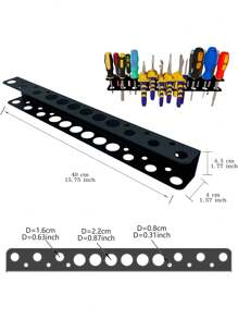 1 pieza Soporte de pared de metal de alta resistencia para cuchillos - Organizador ahorrador de espacio para alicates y destornilladores