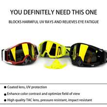 Gafas de motocross NAFEIB, gafas protectoras a prueba de viento para hombre de motocicleta, esquí, ciclismo, carreras y todoterreno con película desprendible