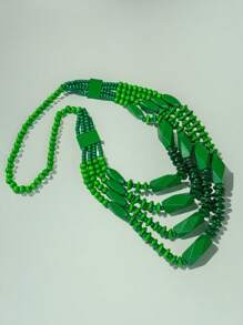2025 New Handmade Beaded Multi-Layer Necklace, Bohemian European And American Fashion Retro Style Versatile