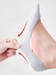 Chaussettes bateau invisibles pour femmes d'été, double couche, sans tige, en silicone antidérapant, à faible col, fines pour talons hauts