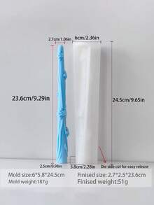 1pc Daisy Candle Mold, Silicone | European Stripe Long Handle Design | Easy Release Multi-Material Compatible | DIY Scented Candle & Home Decor Essential | Romantic Handmade Gift For Valentine's Day Or Mother's Day - White - View 9