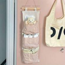 1pc Pink Wall-Mounted Bedroom Organizer - Hanging Storage Pocket For Books, Jewelry And Accessories, Perfect For Dorm And Bedroom, Ideal Gift For Valentine's Day