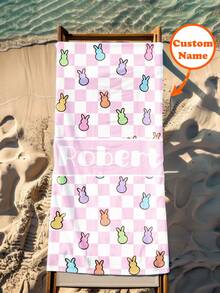 Personalized Kids Beach Towel,Summer Birthday Gift For Kids,Summer Vibes,Girls Beach Trip,Custom Beach Towel,Swimming Pool,Beach Decor