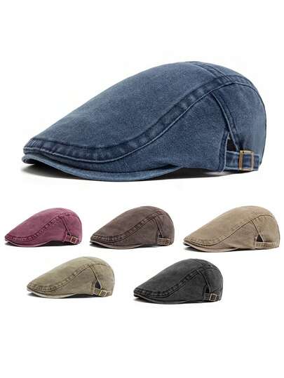 Vintage Beret Men Women Fashion Visor Flat Cap Retro Newsboy Hat Adjustable Unisex
