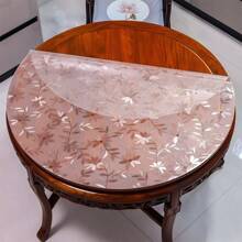 1pc Round PVC Transparent Tabletop Protector Mat, Odorless And Washable, Waterproof, Heat Resistant, Anti-Scratch Table Cover, 1.0mm Thick, Suitable For Dining Tables, Coffee Tables, Home And Restaurant Use, Seamless Design, Transparent Material