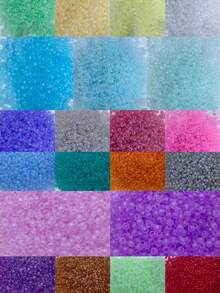 1300 hạt cườm thủy tinh cầu vồng mờ 2mm, thích hợp để làm đồ trang sức thủ công DIY như vòng tay, vòng cổ, hoa tai, nhẫn, thêm các yếu tố sang trọng cho nhiều phong cách trang phục khác nhau - Màu mờ 2mm - Xem 14