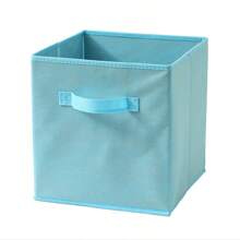 1 pièce Boîte de rangement carrée en tissu non tissé coloré, organisateur pliable sans couvercle pour vêtements/articles, bac de stockage multifonctionnel
