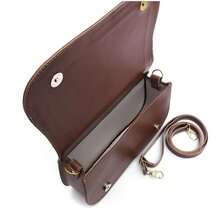 Bolsa Feminina Tiracolo De Lado Transversal Ajustável Clutch Lançamento - Caramelo - Visão 6