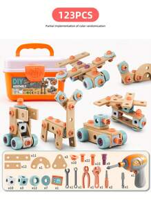 Creative DIY Assembly Toy Tool Set, Puzzle Simulation Disassembly Repair Tool Box Screws Toys For Children