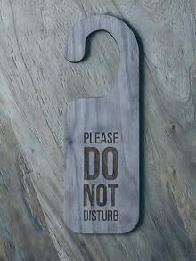 请勿打扰木制酒店门牌 - 禁止入内 - 私人 - 要求保护隐私 - 不可用原木 9.8x3.1 - 木質色 - 查看 10