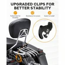 Chrome Detachable Stealth Mounting Lage Rack Compatible For  Touring Street Glide Road King Electra Glide 20092023 - Chrome - View 2