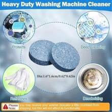 10/20/50/100pcs Washing Machine Cleaner Tablets - Deep Clean Drum And Tub, Suitable For Front Load, Top Load And HE Gaskets - Helps Remove Odor-Causing Residues, Pet Hair And Hard Water - For Septic Systems