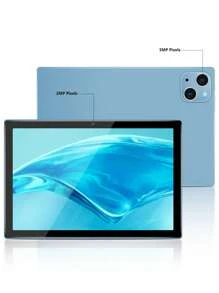 Qetupa Tablette Android 14 de 10,1" M19, 3 Go de RAM + 64 Go de ROM, processeur quadricœur MTK 6755 cadencé à 1,3 GHz, écran tactile HD (1280x800) IPS, Bluetooth 5.2 et WiFi 802.11ac, GPS, caméra avant 2 MP et caméra arrière 5 MP, batterie grande capacité de 6 000 mAh, sans prise en charge de carte SIM