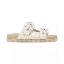 Sam Edelman Women's Tiffanie Slide Flat Sandals - 現代象牙 - 查看 4