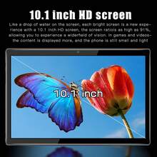 Qetupa 10.1英寸M19安卓14平板电脑，3GB RAM + 64GB ROM，MTK 6755四核1.6GHz处理器，高清(1280x800) IPS触控屏，支持蓝牙5.2和802.11ac WiFi 5，GPS，200万像素前置摄像头和500万像素后置摄像头，6000mAh大容量电池，是圣诞节和生日的理想礼物，不支持SIM卡。