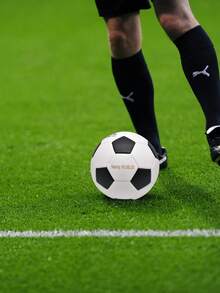 1pc Custom Engraved Pro Size 5 Soccer Ball, Unique Football Gifts, Suitable For Training And Competition - Personalised With Name And Logo For Home Decoration, Birthday, Anniversary, Halloween, Wedding, Valentine's Day Gifts - White - View 3