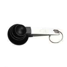 4/8 Stück PP Messbecher mit graduiertem Messlöffel Set, Lebensmittel Kaffeetasse Messbecher Gewürz Mehl Löffel, Backmeßlöffel Küchenwaage und Messgeräte Küchenausstattung