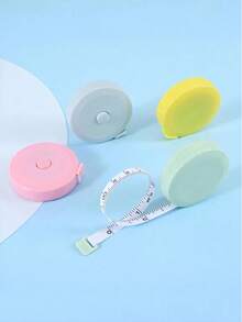 1pc Portable Cute Mini Retractable Ruler, Measures 3 Feet, Useful For Office, Clothing Waist Measurement,Cutting, Back To School Supplies, Random Color & Style,Back To School,School Supplies - one-size - View 5