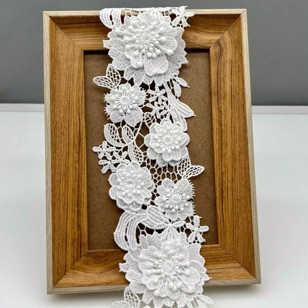 One-Code 36inch3D Three-Dimensional Embroidered Lace, Suitable For Decorative Curtains, Clothing Sewing