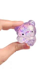 1 件闪光熊挤压玩具，柔软且回弹缓慢，粘性减压玩具，可爱的东西，Taba Squishy，旅行便携式坐立不安挤压玩具，Squisy，蓝色，粉色，适合所有年龄段的自闭症、办公室工作人员、学生，理想的节日礼物，小巧可爱的趣味礼物，适合男孩和女孩的玩具，趣味，儿童游戏，儿童玩具，男孩游戏，女孩游戏，儿童游戏，复活节礼物，派对袋填充物，圣诞袜填充物，坐立不安玩具，儿童派对礼物