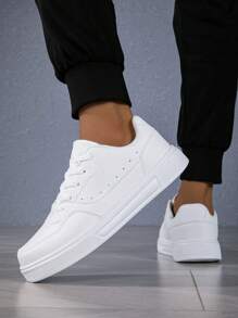 Men's Leather Outdoor Training Sneakers, Casual Shoes With Warm, Waterproof, Cotton Lining, Thick Sole, Non-Slip, Wear-Resistant, Also Suitable For Women Sports Shoes
