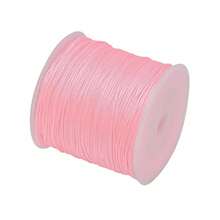 Corda de nylon de 50 m/rolo, tamanho 72, 0,8 mm, fio de nylon para tecelagem artesanal, para fabricação de joias, miçangas, acessórios para cordão de borla