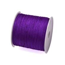 Corda de nylon de 50 m/rolo, tamanho 72, 0,8 mm, fio de nylon para tecelagem artesanal, para fabricação de joias, miçangas, acessórios para cordão de borla