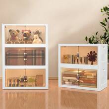 OYAJIA 4/5 Schichten Klappbar Kleiderschrank Montieren Lager Regal Organizer mit Rollen, 172L/215L Boxen Aufbewahrung, Stapelboxen Kunststoff, 50x31,5x112.5cm/50x31,5x138.5cm, Weiß