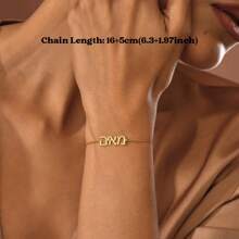 Bracelet ou bracelet de cheville avec un nom en or, cadeau personnalisé en forme de chauves-souris, bijoux cadeaux, police de caractères cadeaux