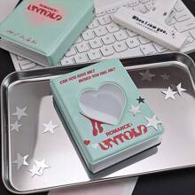 1 pezzo Mini album fotografico decorativo con forma a cuore cavo, in grado di contenere 32 foto, adatto per il ritorno a scuola, forniture scolastiche
