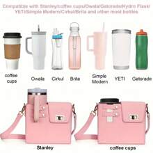 1 szt. Zewnętrzna przenośna butelka na napoje, kubek na wodę, torba na ramię, torba crossbody Commuter