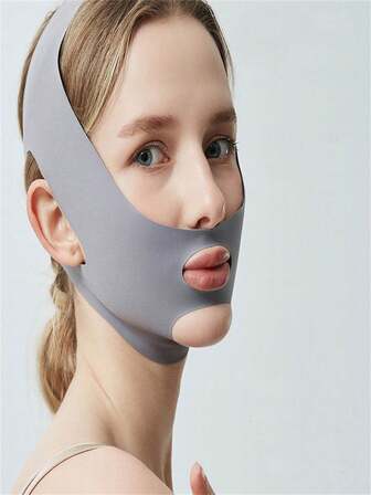 女士灰色日夜绷带面膜套装，适合日常佩戴