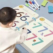 A Reusable Whole Brain Development Training Book, School Supplies, Digital Senses, Equipped With 2 Erasable Pens And 1 Eraser, Is A Puzzle Book For Whole Brain Thinking, Intellectual Development, Attention And Creativity Development
