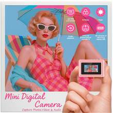 Hopehup Mini Digital Camera, 0.96in Small Keychain Camera, 1080P Point And Shoot Digital Camera With 64GB TF Card, 6 Filters, Fill-In Light, Keychain, Landyard, USB Cable For Boys Girls Teens Adult, Pink - Pink - View 2