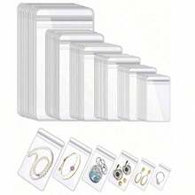 10/20/30 Pcs/Pack Transparent PVC Jewelry Bags, Anti-Oxidation Zipper Storage Pouch - Clear - View 4