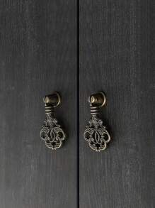 1pc Vintage Bronze Kitchen Cabinet Knob, Cupboard Door Handle, Retro Wardrobe Furniture Handle, Jewelry Box Drawer Pull