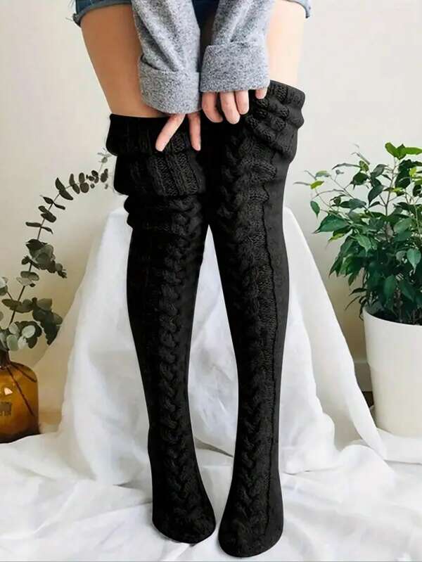 Women Over-The-Knee Socks, Thigh High Stockings, Warm And Comfortable For Winter
