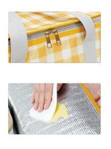 1 pièce Sac fourre-tout isotherme pour pique-nique - Matériau imperméable, panier de rangement multifonctionnel pour l'extérieur, les voyages et le camping, convient pour les pique-niques, le camping, les voyages, les fêtes et les festivals