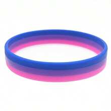2 peças pulseiras de silicone triband bissexuais pansexuais genderqueer verde amarelo vermelho
