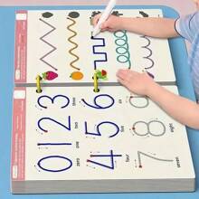 A Reusable Whole Brain Development Training Book, School Supplies, Digital Senses, Equipped With 2 Erasable Pens And 1 Eraser, Is A Puzzle Book For Whole Brain Thinking, Intellectual Development, Attention And Creativity Development