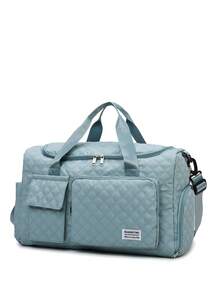 1 Pc New Women's Classics Diamond Lattice Quilting Travel Bag Handbag Shoulder Bag Crossbody Bag Gym Bag Luggage Bag Overnight Bag Versatile With Multi Pockets With Shoe Bag Wet And Dry Separation Portable Large Capacity - Green - View 8